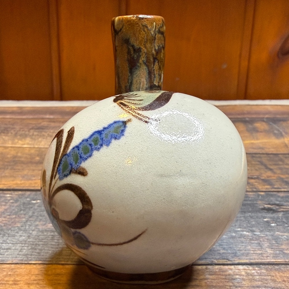 Vtg Signed Ken Edwards Pottery KE Mexico Bird Pouring Vessel Sake TokkuriCreamer - Picture 3 of 9